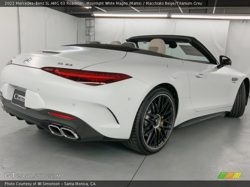 Moonlight White Magno (Matte) / Macchiato Beige/Titanium Grey 2022 Mercedes-Benz SL AMG 63 Roadster