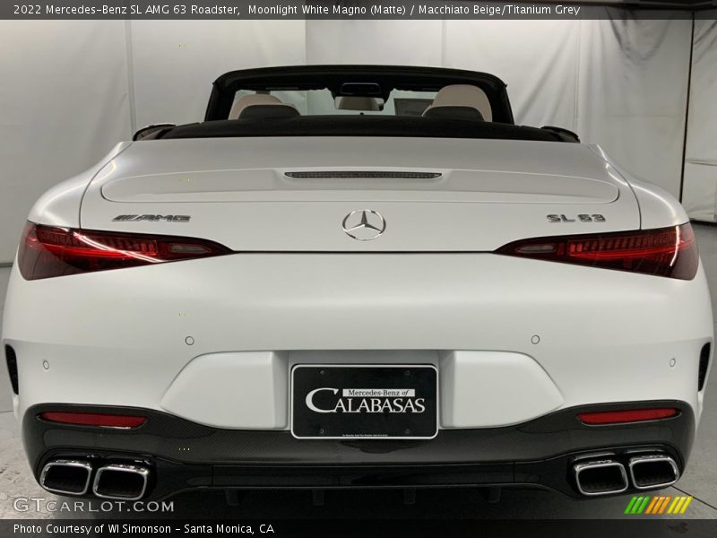 Moonlight White Magno (Matte) / Macchiato Beige/Titanium Grey 2022 Mercedes-Benz SL AMG 63 Roadster