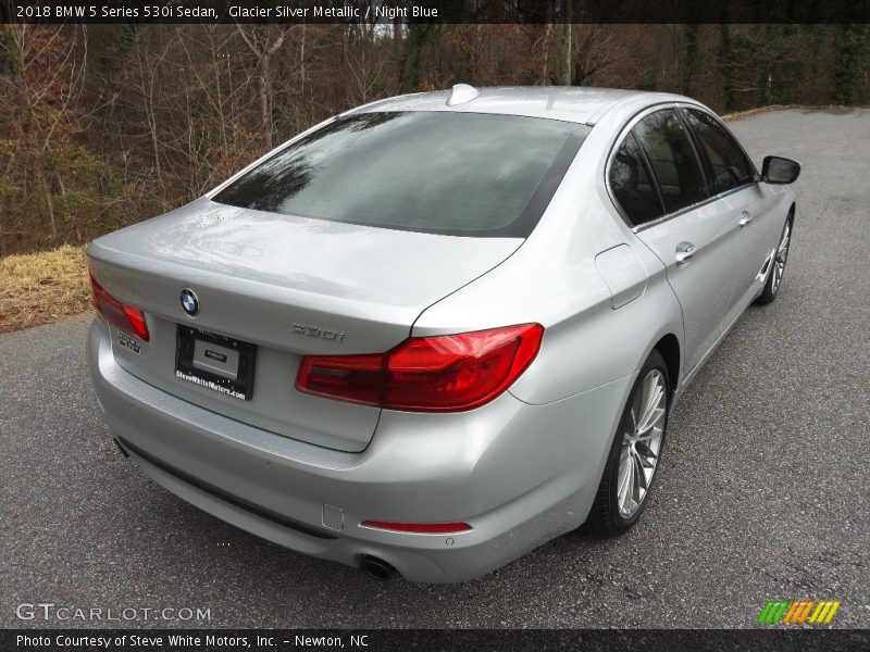 Glacier Silver Metallic / Night Blue 2018 BMW 5 Series 530i Sedan