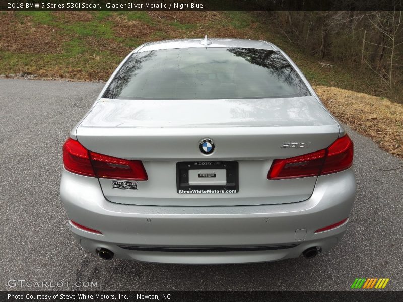 Glacier Silver Metallic / Night Blue 2018 BMW 5 Series 530i Sedan