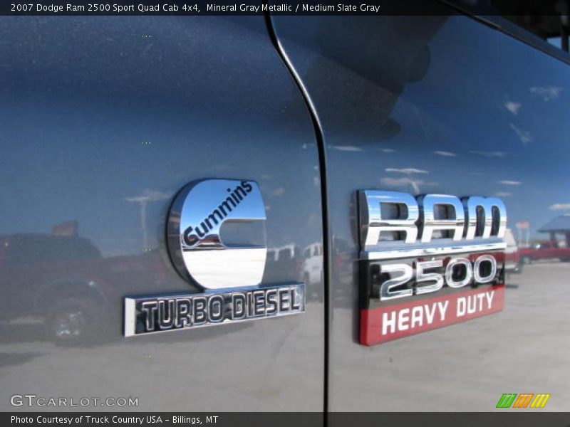 Mineral Gray Metallic / Medium Slate Gray 2007 Dodge Ram 2500 Sport Quad Cab 4x4