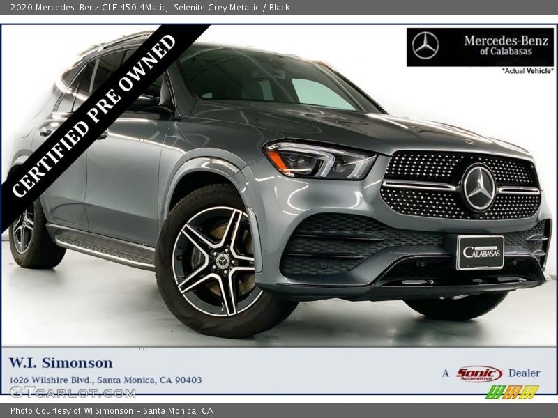 Selenite Grey Metallic / Black 2020 Mercedes-Benz GLE 450 4Matic