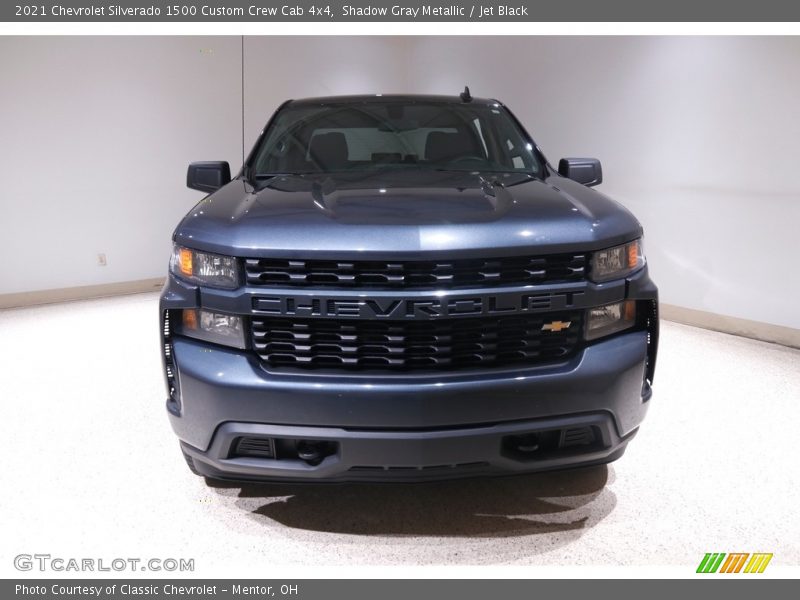 Shadow Gray Metallic / Jet Black 2021 Chevrolet Silverado 1500 Custom Crew Cab 4x4