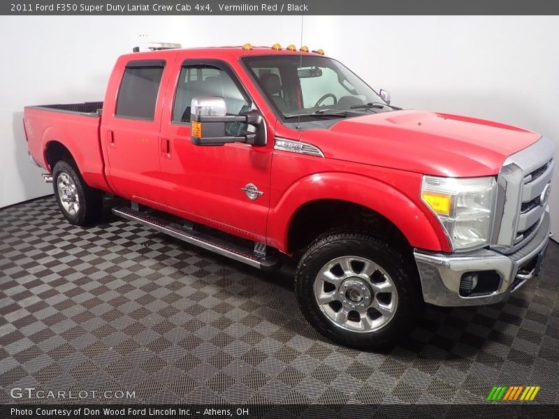 Vermillion Red / Black 2011 Ford F350 Super Duty Lariat Crew Cab 4x4