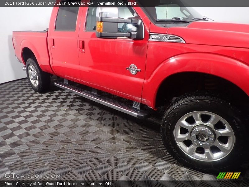 Vermillion Red / Black 2011 Ford F350 Super Duty Lariat Crew Cab 4x4