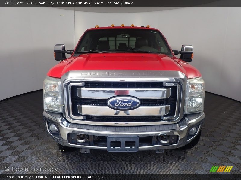Vermillion Red / Black 2011 Ford F350 Super Duty Lariat Crew Cab 4x4