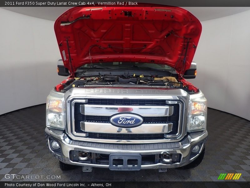 Vermillion Red / Black 2011 Ford F350 Super Duty Lariat Crew Cab 4x4