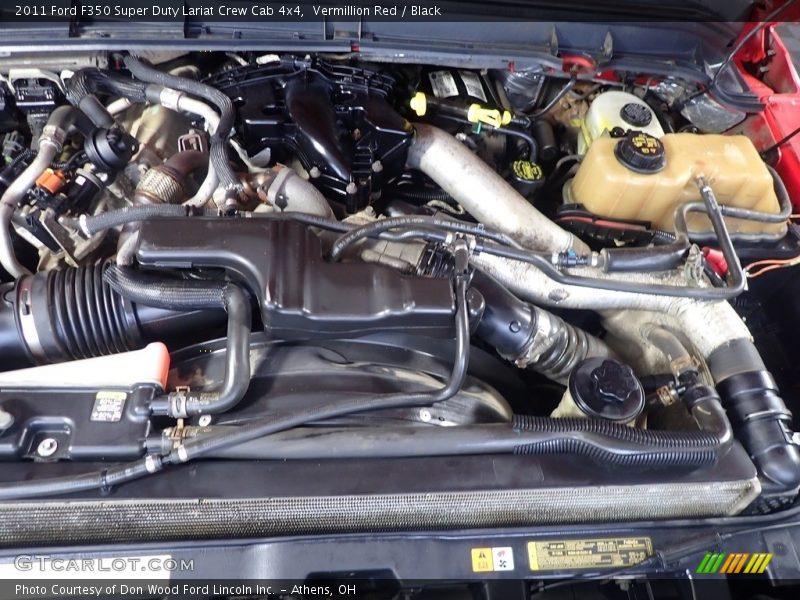 Vermillion Red / Black 2011 Ford F350 Super Duty Lariat Crew Cab 4x4