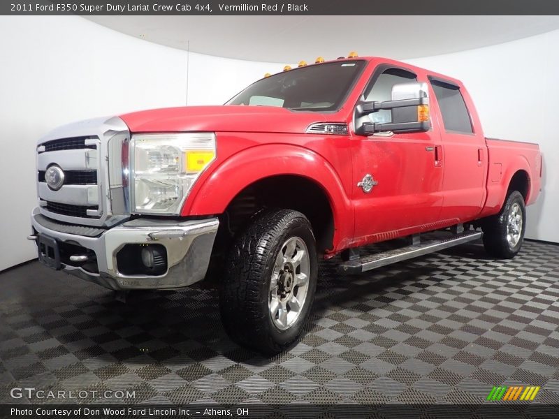 Vermillion Red / Black 2011 Ford F350 Super Duty Lariat Crew Cab 4x4