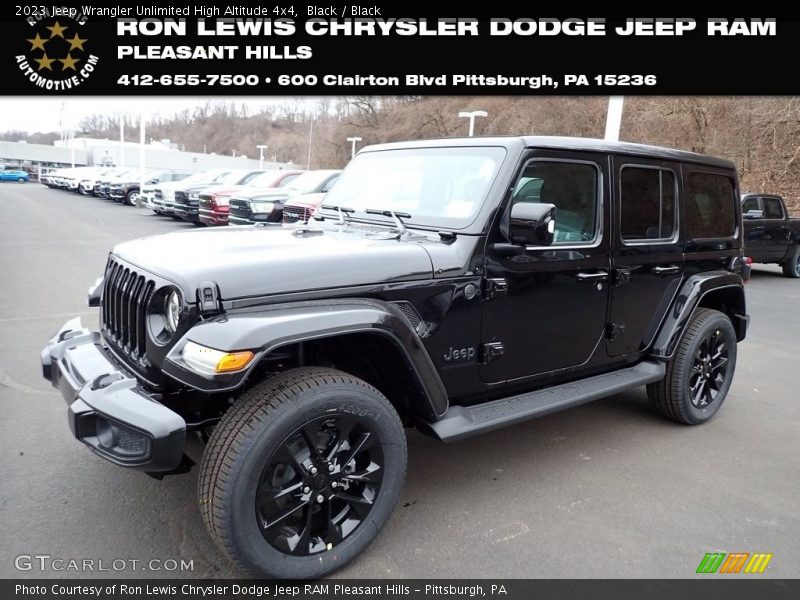 Black / Black 2023 Jeep Wrangler Unlimited High Altitude 4x4