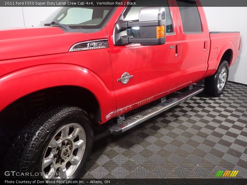 Vermillion Red / Black 2011 Ford F350 Super Duty Lariat Crew Cab 4x4