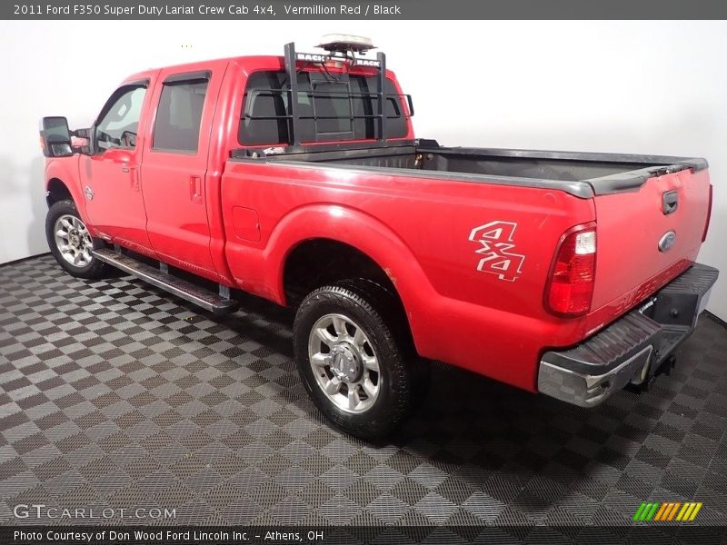 Vermillion Red / Black 2011 Ford F350 Super Duty Lariat Crew Cab 4x4