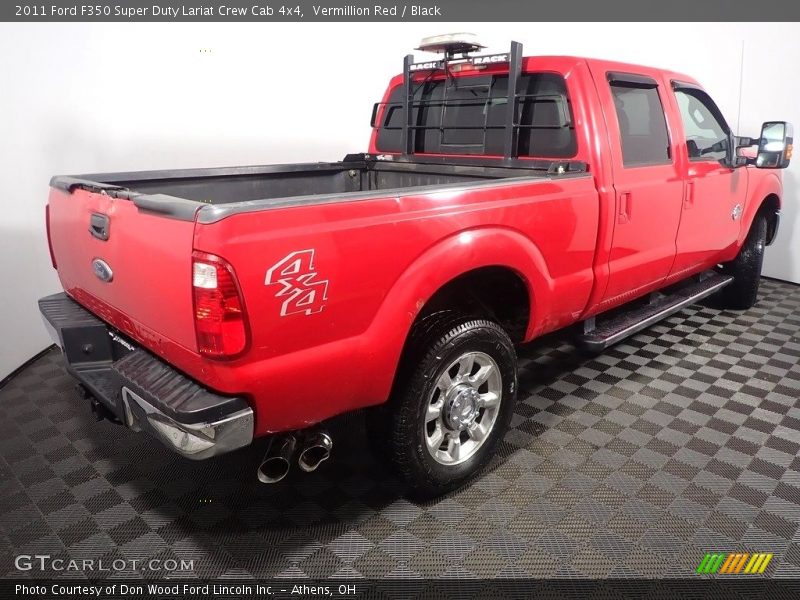 Vermillion Red / Black 2011 Ford F350 Super Duty Lariat Crew Cab 4x4