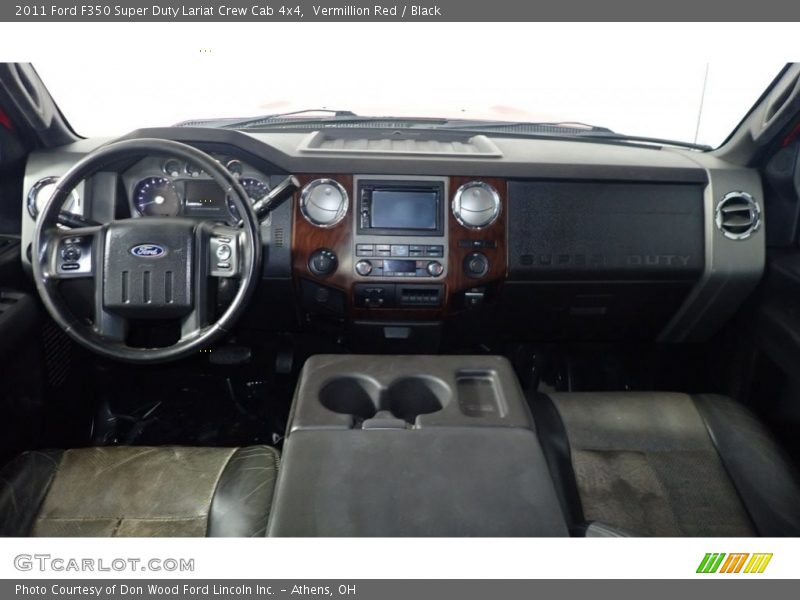 Vermillion Red / Black 2011 Ford F350 Super Duty Lariat Crew Cab 4x4