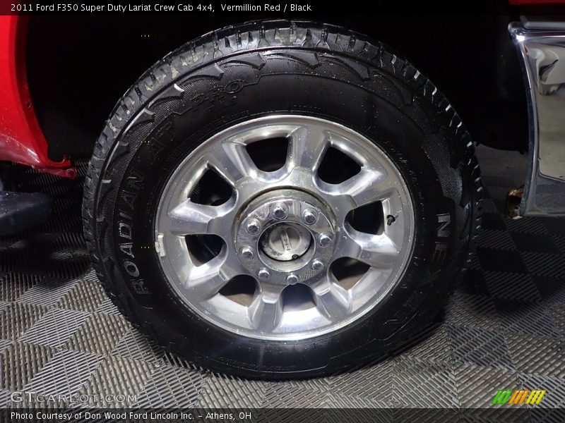 Vermillion Red / Black 2011 Ford F350 Super Duty Lariat Crew Cab 4x4