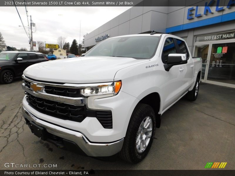 Summit White / Jet Black 2023 Chevrolet Silverado 1500 LT Crew Cab 4x4
