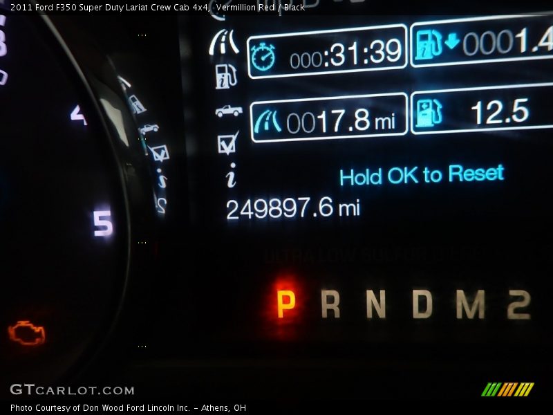 Vermillion Red / Black 2011 Ford F350 Super Duty Lariat Crew Cab 4x4