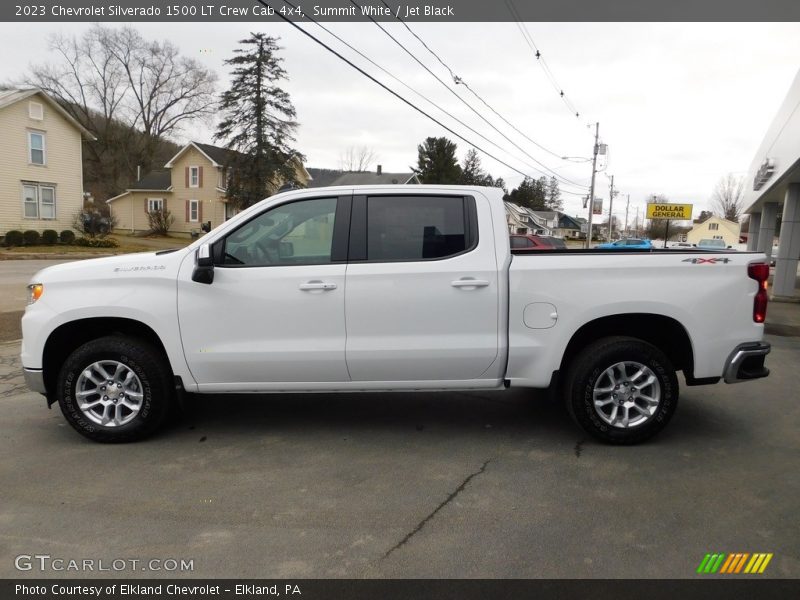Summit White / Jet Black 2023 Chevrolet Silverado 1500 LT Crew Cab 4x4