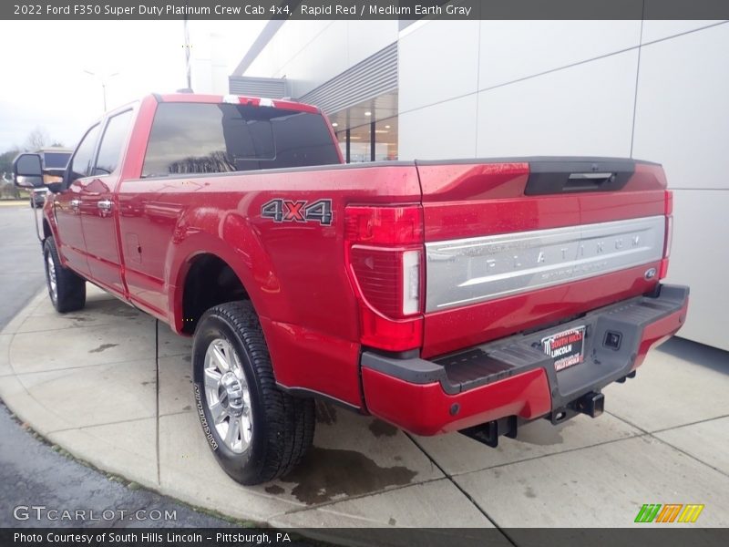 Rapid Red / Medium Earth Gray 2022 Ford F350 Super Duty Platinum Crew Cab 4x4