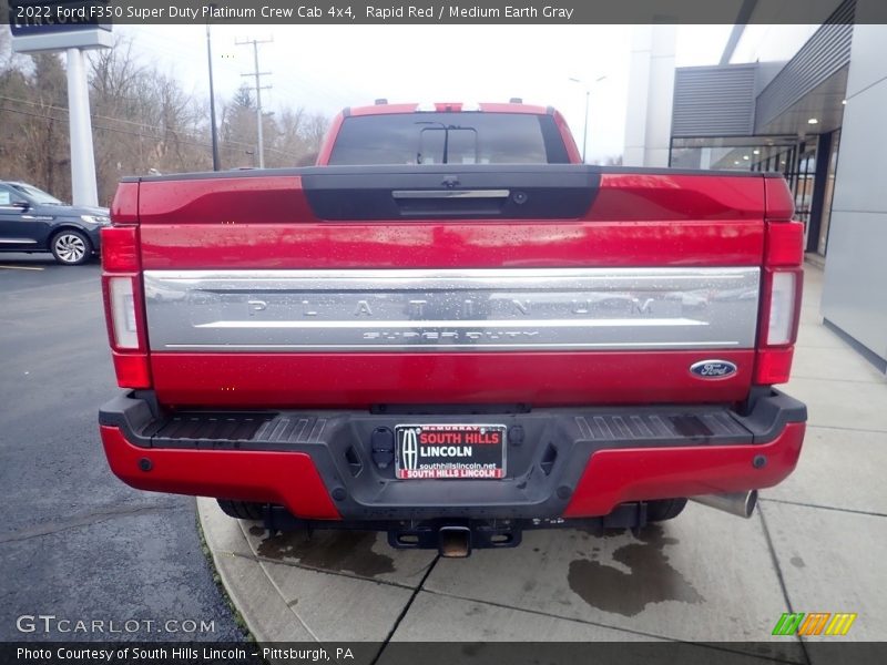 Rapid Red / Medium Earth Gray 2022 Ford F350 Super Duty Platinum Crew Cab 4x4