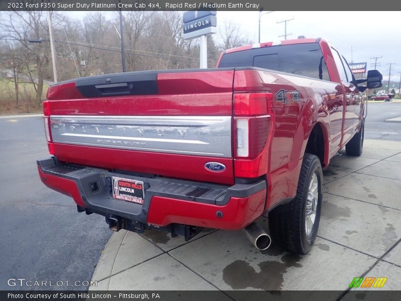 Rapid Red / Medium Earth Gray 2022 Ford F350 Super Duty Platinum Crew Cab 4x4