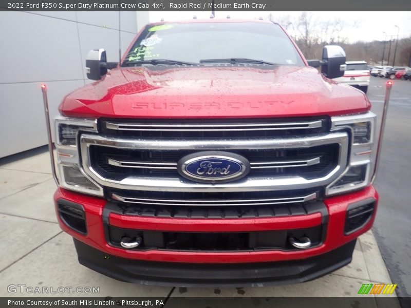 Rapid Red / Medium Earth Gray 2022 Ford F350 Super Duty Platinum Crew Cab 4x4