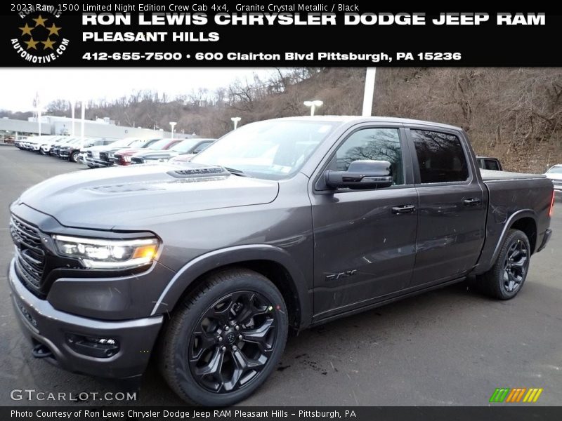 Granite Crystal Metallic / Black 2023 Ram 1500 Limited Night Edition Crew Cab 4x4