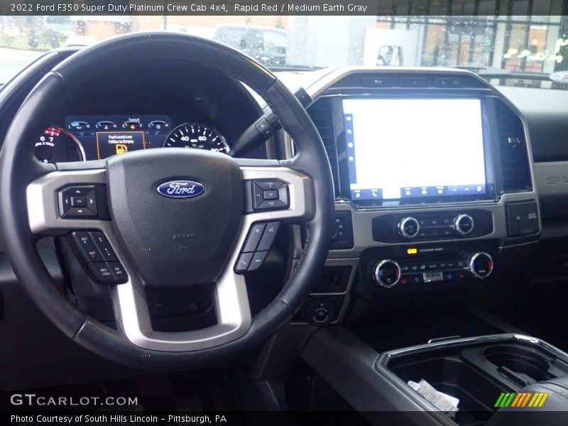 Rapid Red / Medium Earth Gray 2022 Ford F350 Super Duty Platinum Crew Cab 4x4