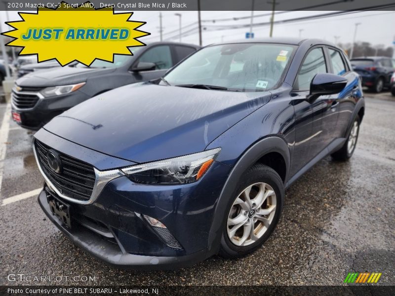 Deep Crystal Blue Mica / Black 2020 Mazda CX-3 Sport AWD