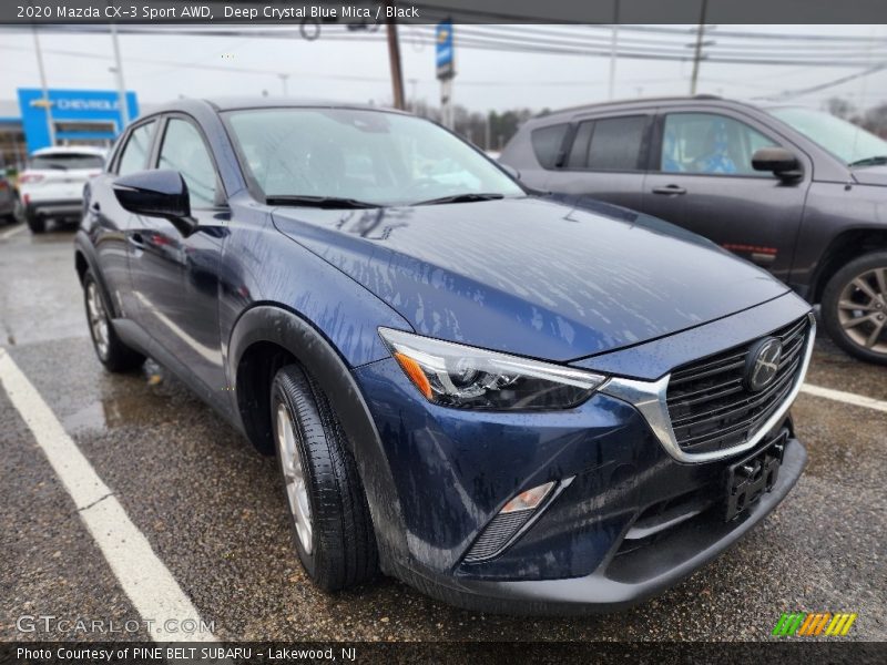 Deep Crystal Blue Mica / Black 2020 Mazda CX-3 Sport AWD