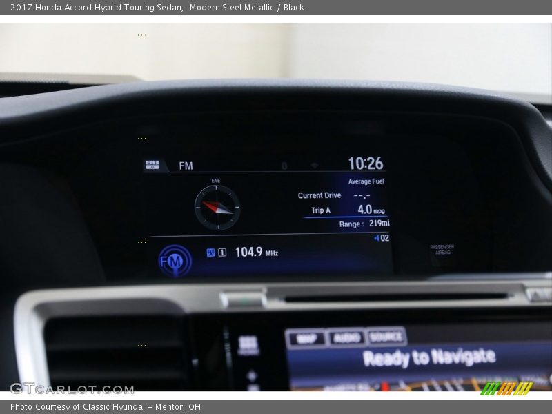 Modern Steel Metallic / Black 2017 Honda Accord Hybrid Touring Sedan