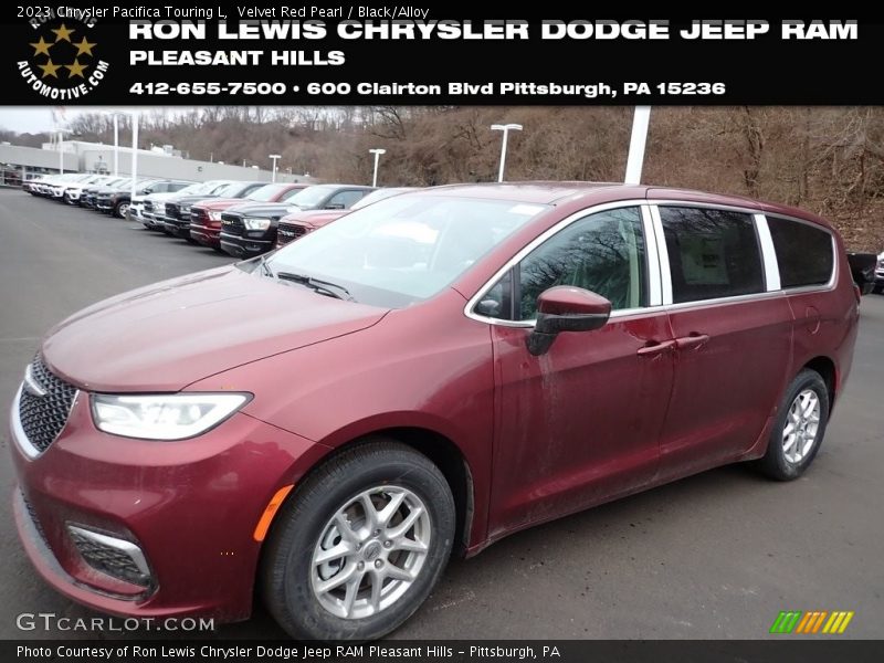 Velvet Red Pearl / Black/Alloy 2023 Chrysler Pacifica Touring L