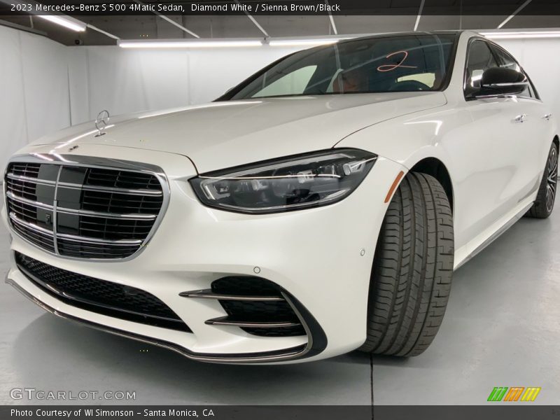 Diamond White / Sienna Brown/Black 2023 Mercedes-Benz S 500 4Matic Sedan