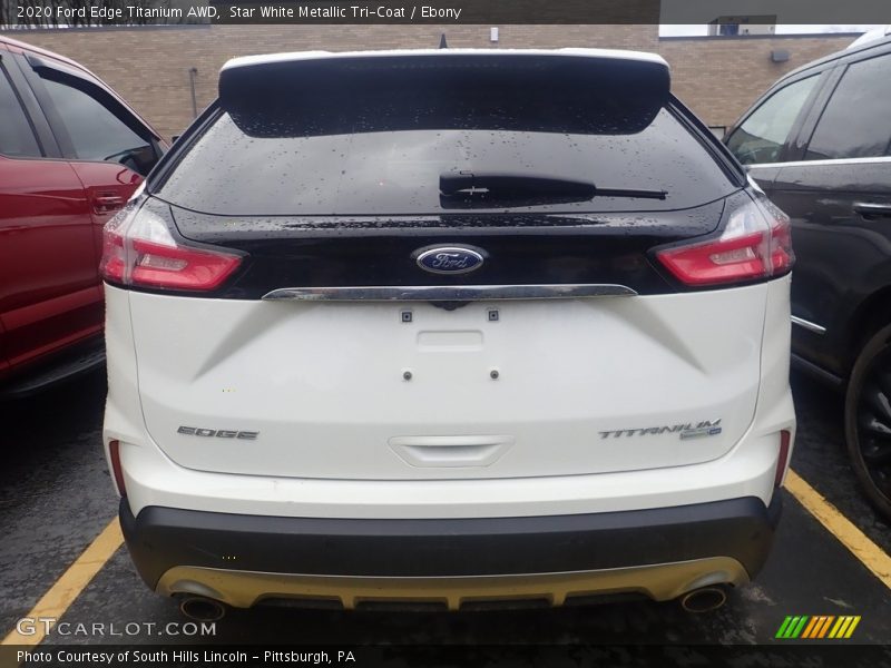 Star White Metallic Tri-Coat / Ebony 2020 Ford Edge Titanium AWD