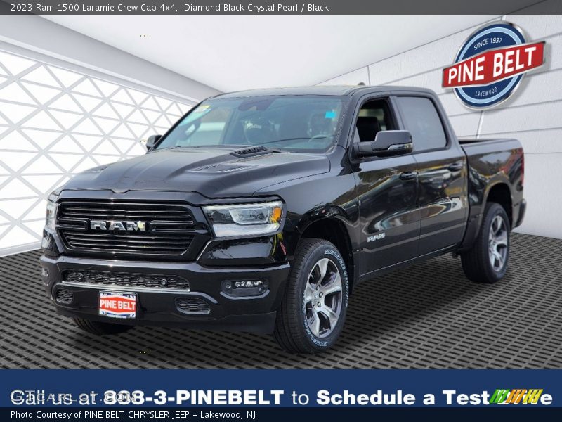 Diamond Black Crystal Pearl / Black 2023 Ram 1500 Laramie Crew Cab 4x4