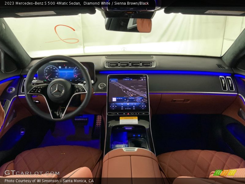 Diamond White / Sienna Brown/Black 2023 Mercedes-Benz S 500 4Matic Sedan