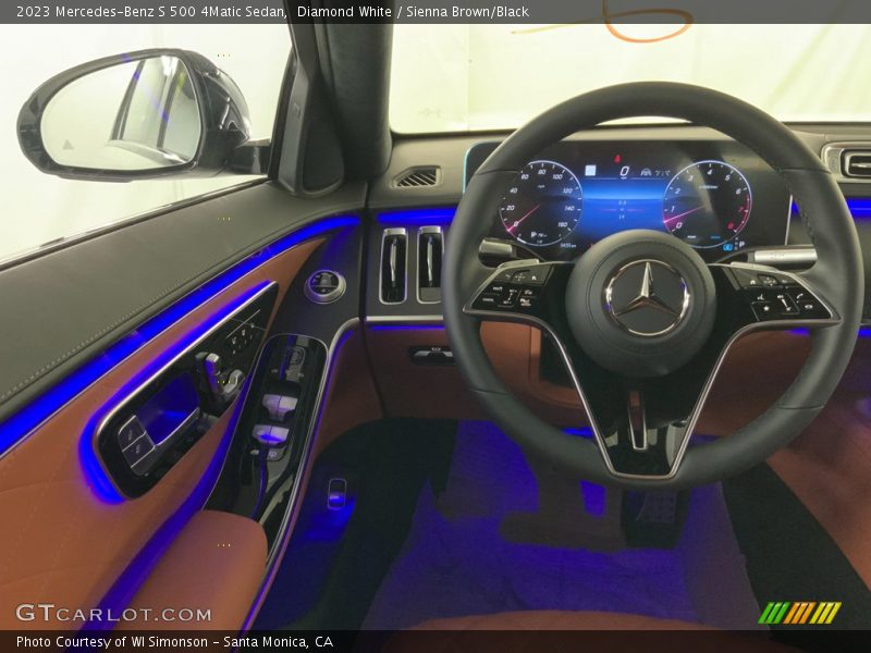 Diamond White / Sienna Brown/Black 2023 Mercedes-Benz S 500 4Matic Sedan
