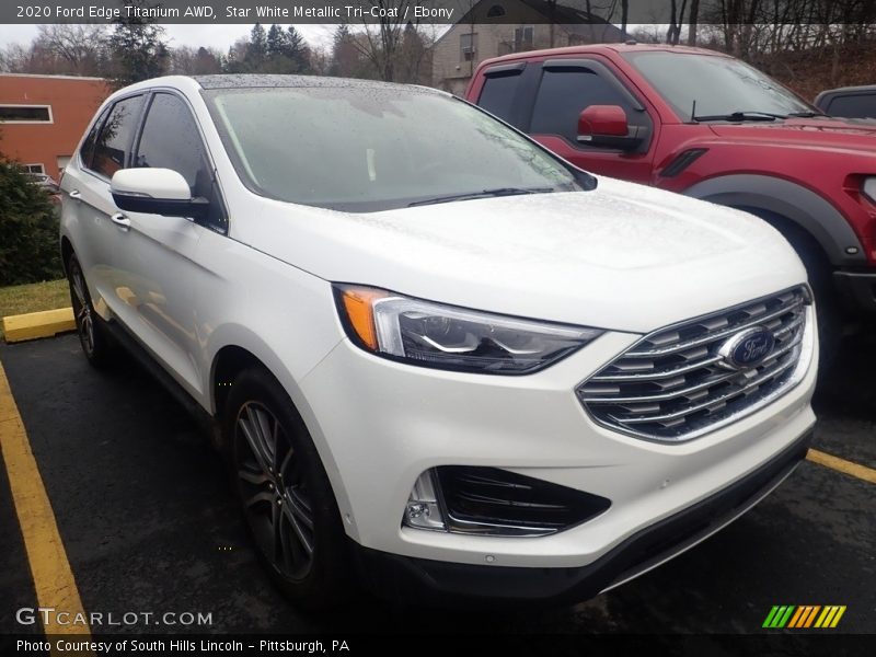 Star White Metallic Tri-Coat / Ebony 2020 Ford Edge Titanium AWD