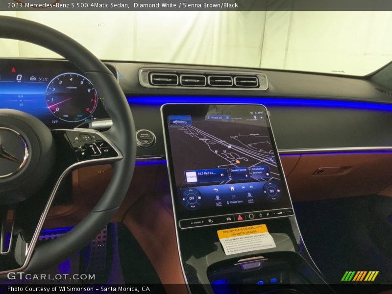 Diamond White / Sienna Brown/Black 2023 Mercedes-Benz S 500 4Matic Sedan