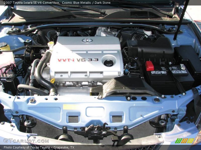 Cosmic Blue Metallic / Dark Stone 2007 Toyota Solara SE V6 Convertible