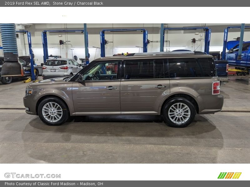Stone Gray / Charcoal Black 2019 Ford Flex SEL AWD