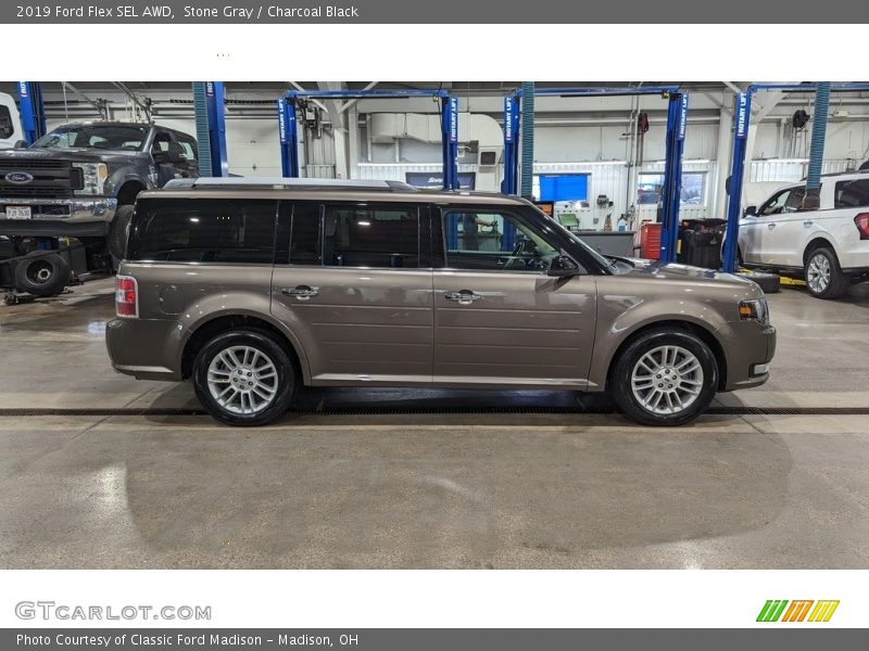 Stone Gray / Charcoal Black 2019 Ford Flex SEL AWD