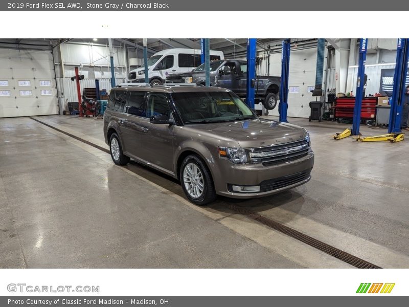 Stone Gray / Charcoal Black 2019 Ford Flex SEL AWD