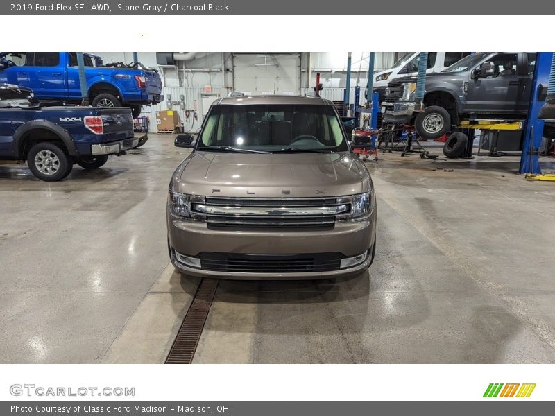 Stone Gray / Charcoal Black 2019 Ford Flex SEL AWD