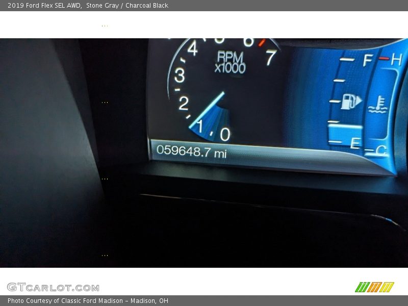 Stone Gray / Charcoal Black 2019 Ford Flex SEL AWD