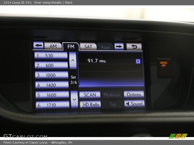 Silver Lining Metallic / Black 2014 Lexus ES 350