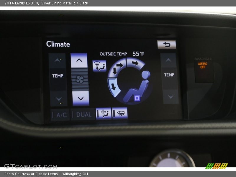 Silver Lining Metallic / Black 2014 Lexus ES 350