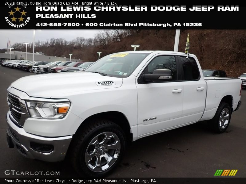 Bright White / Black 2021 Ram 1500 Big Horn Quad Cab 4x4