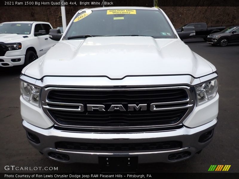Bright White / Black 2021 Ram 1500 Big Horn Quad Cab 4x4