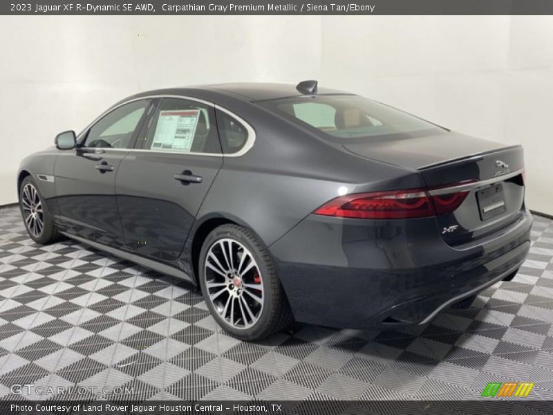 Carpathian Gray Premium Metallic / Siena Tan/Ebony 2023 Jaguar XF R-Dynamic SE AWD